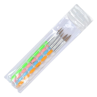 

Toponeto Women Gel Nail Brush Nail Tools Brush Set Flower Pen Fan Pen Dizzy Pen