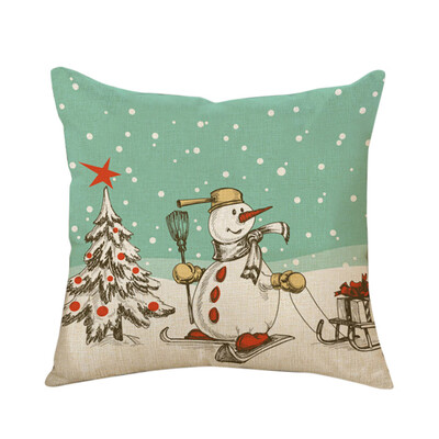 

Tailored Merry Christmas Cushion Cover Square Pillow Case Home Decor