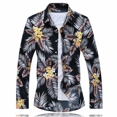 

Tailored Mens Autumn Fashion Shirts Casual Long Sleeve Beach Tops Loose Casual Blouse