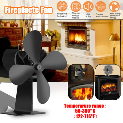 

4 Blades Home Fireplace Fan Efficient Heat Distribution Fans
