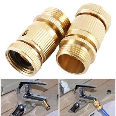 

New Garden Hose Quick Connector 34 inch GHT Brass Easy Connect Fitting 4-Piece Set Male&Female