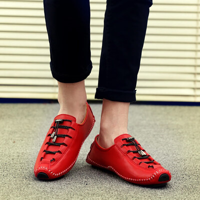 

YIERFAN Mens Korean handmade casual shoes peas shoes 11658