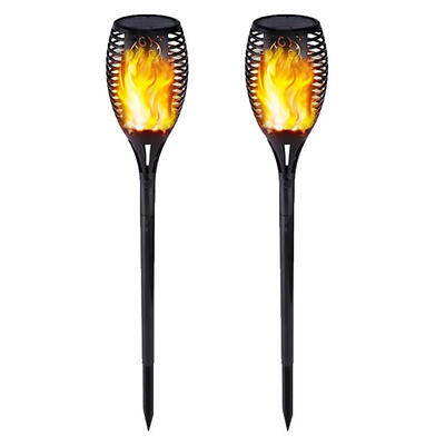

96 LED Solar Flame Flickering Light Outdoor Waterproof Garden Torch Lamp