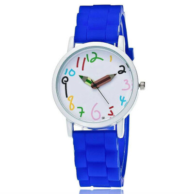 

Fashion paint quartz watch explosion models silicone pencil watch white oil shell childrens watch