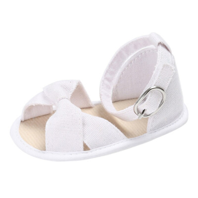 

Summer Newborn Toddler Baby Canvas Solid Sandals Soft Casual Shoes