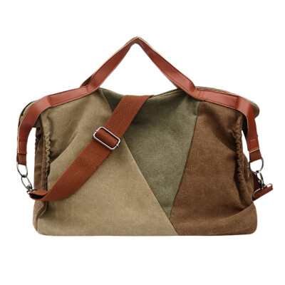 

Tailored Women Large-capacity Handbag Canvas Color Matching Bag Shoulder Diagonal Bag