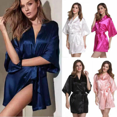 

Sexy Lingerie Women Silk Lace Robe Dress Nightdress Sleepwear Kimono Pyjamas