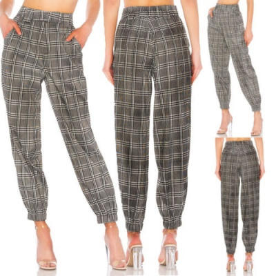 

New Summer Women Casual High Waist Bandage Striped Wide Leg Long Pants Trousers