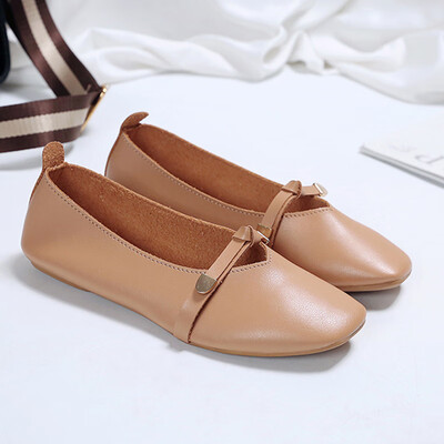 

moccasin-gommino Korean-style flat-bottomed casual womens style retro grandmothers shoes shallow-mouth womens single-layer s