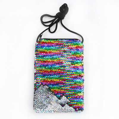 

Fashion Glitter Sequin Bag Women Messenger Bag Vertical Shoulder Bag Crossbody Bag Kids Candy Bag
