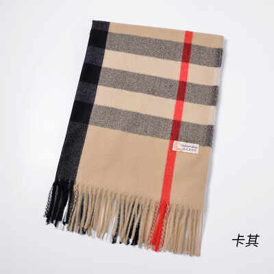 

Korean version of the autumn&winter plaid long warm scarf female imitation cashmere dual-use large shawl double-sided versatile student collar