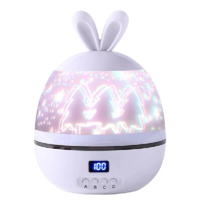 

Projection Lamp Star Light Timing Rotating Projection Lamp Fluorescent Rabbit Projector Best Gifts For Kids Bedroom And Couple