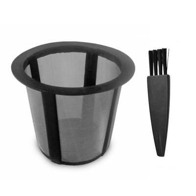 

Reusable Stainless Steel Filter Basket Coffee Beverage Funnel with Brush