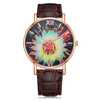 

Best Selling Women Watches Delicate Rose Frame Dial Ladies Quartz Wristwatch Movement Simple Leather Strap Clock Montre Fem50