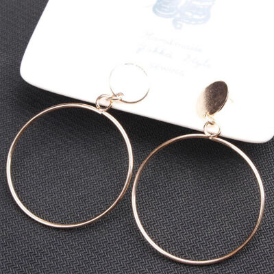

Fashion Women Earrings Big Rock Club Exaggerated Hoop Earrings