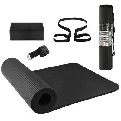 

3PCS Yoga Equipment Set Yoga Mat Yoga Blocks Stretching Strap Yoga Beginner Exercise Set with Mat Storage Pouch&Strap