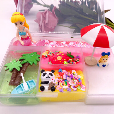 

Siaonvr Mixing Colorful DIY Mud Mermaid Crystal Puff Slime Scented Clay Toy Gift 300ml