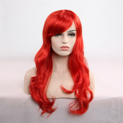 

〖Follure〗70cm Womens Heat Resistant Hair Blonde Long Curly Full Wig