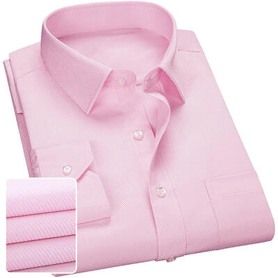 

Male Twill Long Sleeve Shirt Casual Slim Solid Color Mens Shirts For Work