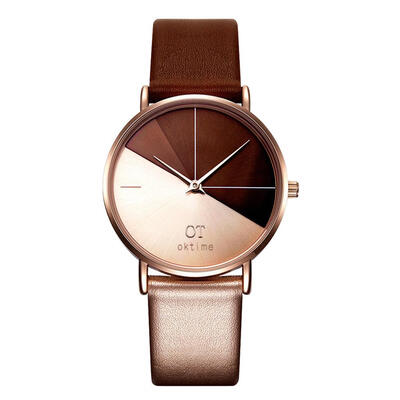 

Fashion Analog Men Wrist Watch PU Leather Strap Simple Business Male Watch