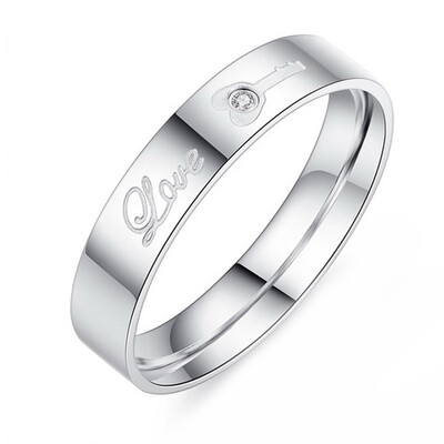 

1PC Lovers Ring Promise Key&Lock Key Accessory Steel Fashion Gift Titanium Popular Lovers Ring&Lock