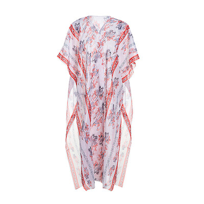 

Ladies Loose Cover Up Chiffon Cardigan Summer Beach Long Sleeve Open Front Boho