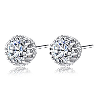 

Party Crystal Excellent Diamond Luxury Ear Silver Earrings Jewelry Fashion Luxury Earring Women