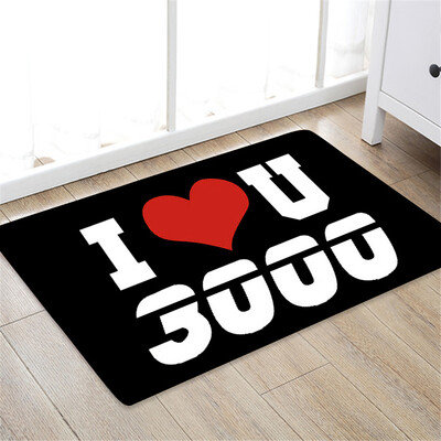 

Gobestart I love You Three Thousand Times Comfort Square Flannel Kitchen Non-slip Mat 40x60CM