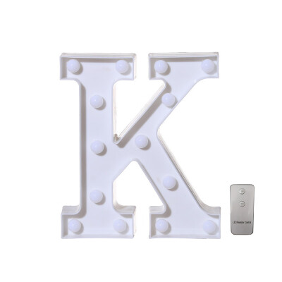 

Siaonvr Remote control Alphabet Letter Lights LED Light Up White Plastic Letters Stand K