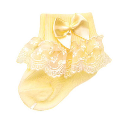 

Kids Baby Girls Frilly Bow Lace Tutu Socks Infant Newborn Toddler Ankle Socks