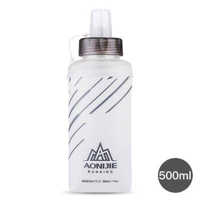 

Sport Soft Water Bottle Folding Flask BPA Free TPU For Running Hiking Cycling