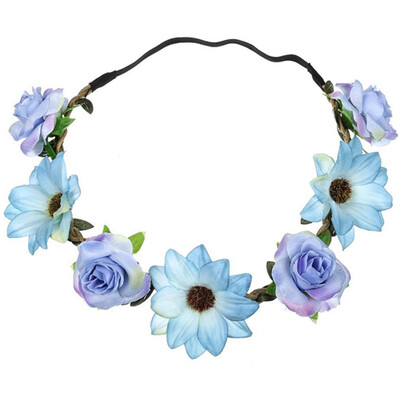 

Women Girl Flower Garland Headband Beauty Hair Accessories Flower Head wear New