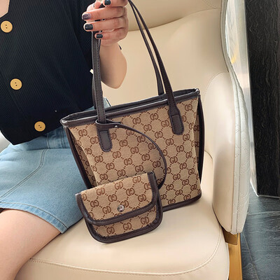 

Popular bag large capacity portable Tote vegetable basket womens bag shopping bag tide child mother bag Joker shoulder