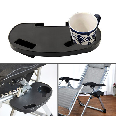 

Fashion Plastic 2Pcs Deck Chair Cup Holder Camping & Hiking 2Pcs Clip-on Chair Side Table