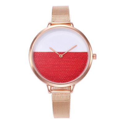 

New ladies simple casual yin&yang mesh belt watch