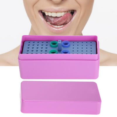 

Greensen 64 Holes Dental Disinfection Box Case Autoclave Sterilizer Dental Bur Oral Care Tool