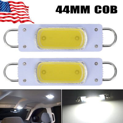 

2x 44mm COB Rigid Loop Festoon LED 6000K White Interior Light Bulbs 211-2 212-2