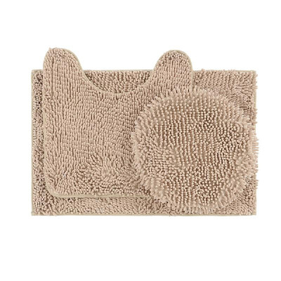 

3Pcs Microfiber Bath Rugs Chenille Plush Floor Mat Carpet Soft Indoor Washable Bathroom Floor Mat Dining Room Home Bedroom Carpet