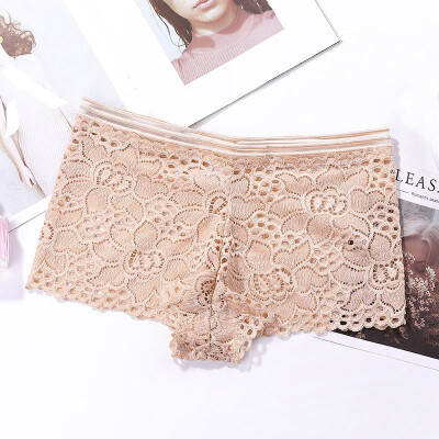 

Sexy Lace Panties Seamless Boyshort Sexy Transparent Lace Panties Mid-Waist Women Underwear