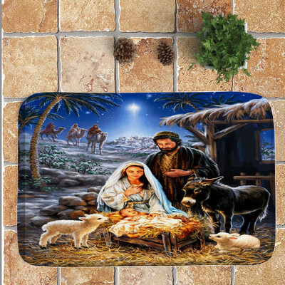 

Toponeto Merry Christmas Welcome Doormats Indoor Home Carpets Decor 40x60CM
