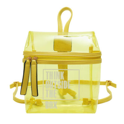 

Clear Transparent PVC Backpacks Women Bookbags School Girls Shoulder Bags