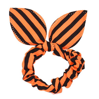 

〖Follure〗1PC Rabbit Ears Stripes Hair Ring Orange&Blue