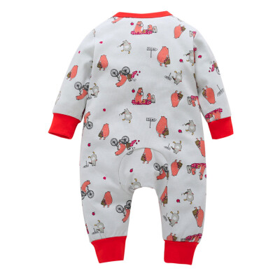 

Infant Baby Boy Girls Boys Long Sleeve Cartoon Romper Jumpsuit Outfit Clothes