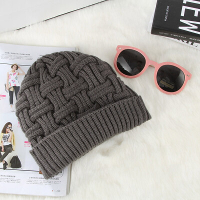 

Tailored Solid Cotton Hats Unisex Warm Winter The Wool Knit Cap