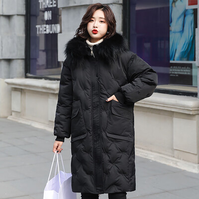 

Toponeto Women Winter Warm Coat Hooded Thick Warm Loose Pocket Jacket Long Overcoat