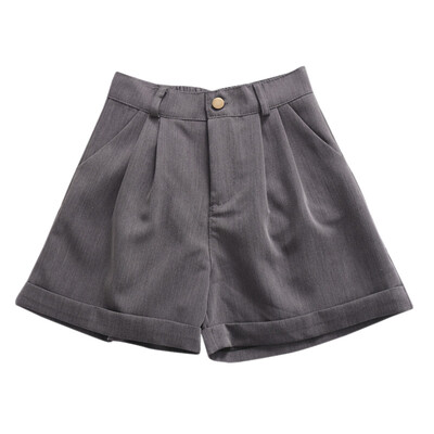 

Vintage High Waist Crimping Suit Shorts Women Korean Style Casual Shorts Summer Hot Short Pants Women