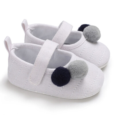 

Newborn Baby Boys Girls Shoes Ball Crib Prewalker Soft Sole Anti-slip Shoes