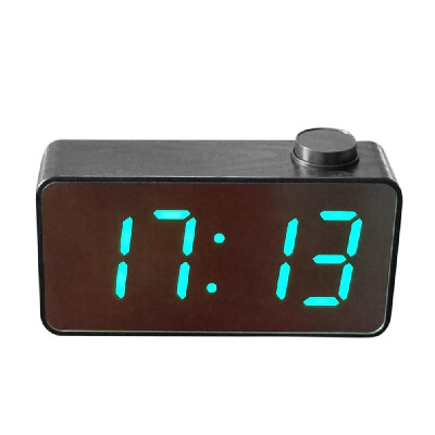 

Digital Mirror Alarm Clock 3 Times Displays Luminance Adjustment 2 Daily Alarm Voice Control Weekend Alarm Snooze Function Thermom