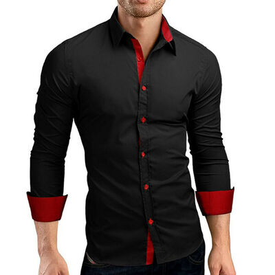 

Fashion Mens Luxury Long Sleeve Shirt Casual Slim Fit Stylish Dress Shirts Tops