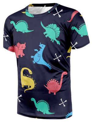 

Cartoon Printed Short Sleeves T-shirt